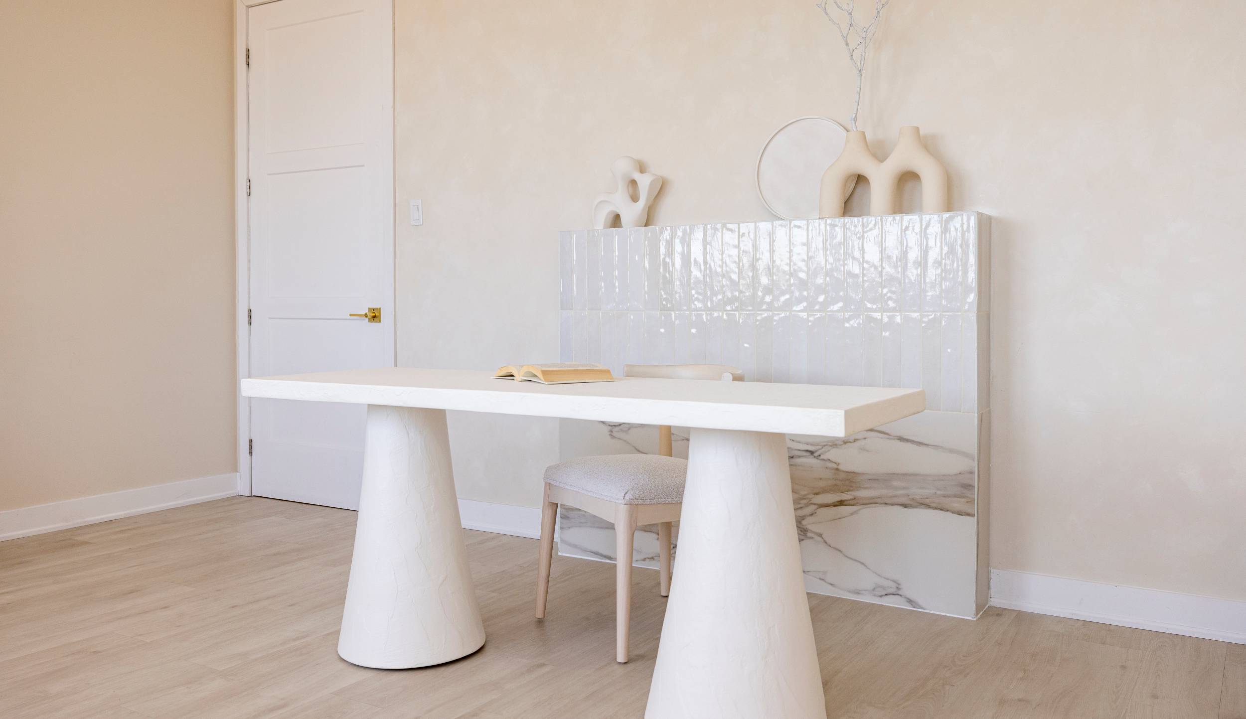 Sandstone Flowing Horizon Desk Angle